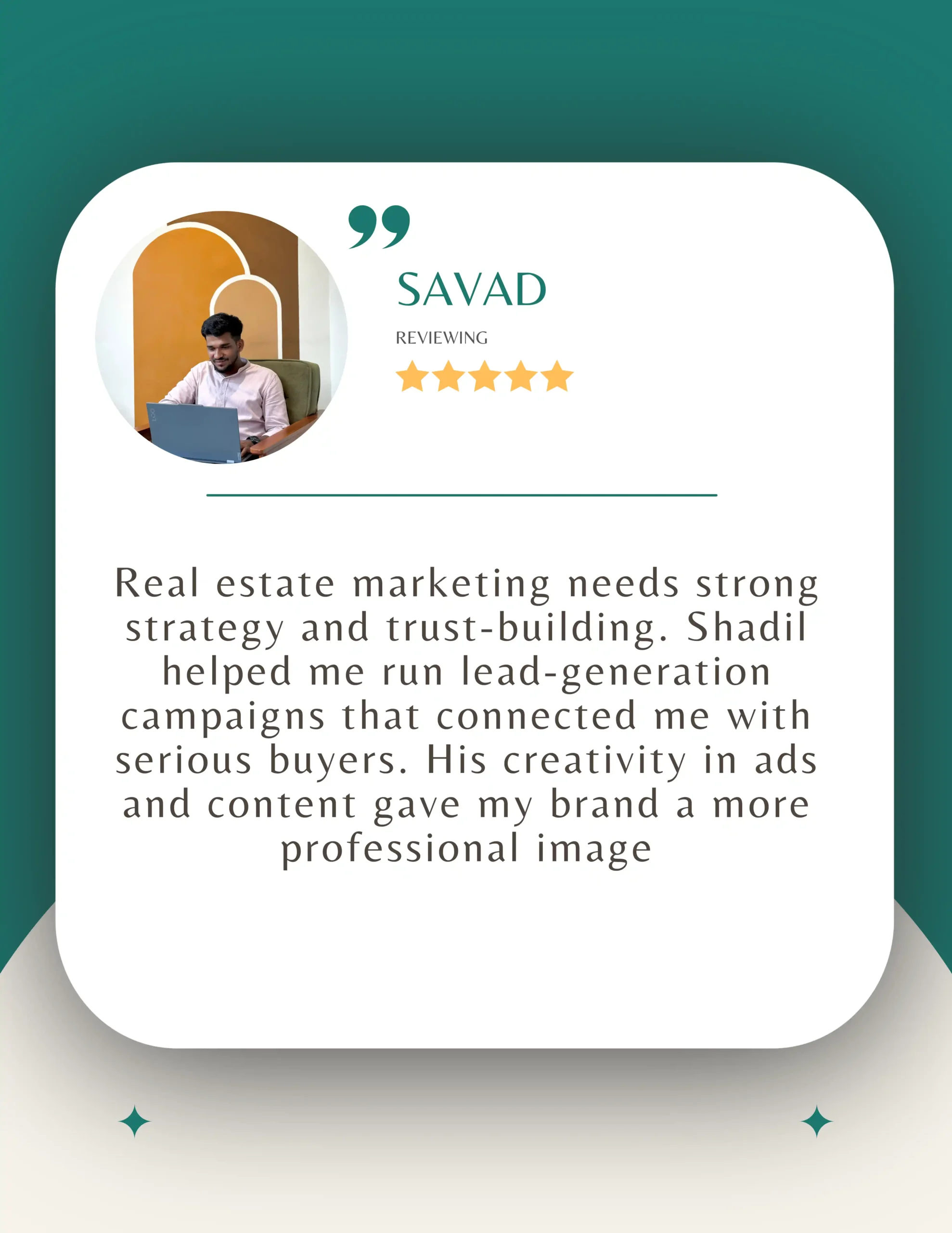 Testimonial review of Best freelance Digital Marketer in Qatar